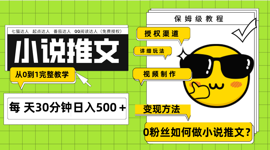 (7911期)Ai小说推文每天20分钟日入500+授权渠道 引流变现 从0到1完整教学(7节课) (7911期)Ai小说推文每天20分钟日入500+授权渠道 引流变现 从0到1完整教学(7节课)