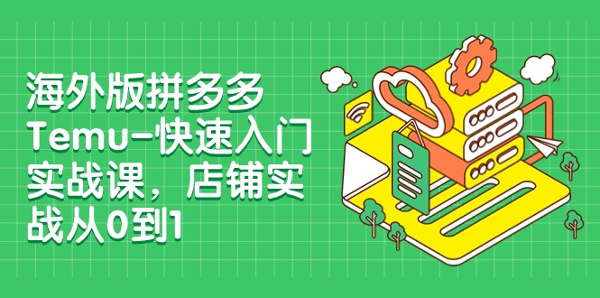 外版拼多多Temu-快速入门实战课,店铺实战从0到1(12节课) 外版拼多多Temu-快速入门实战课,店铺实战从0到1(12节课)