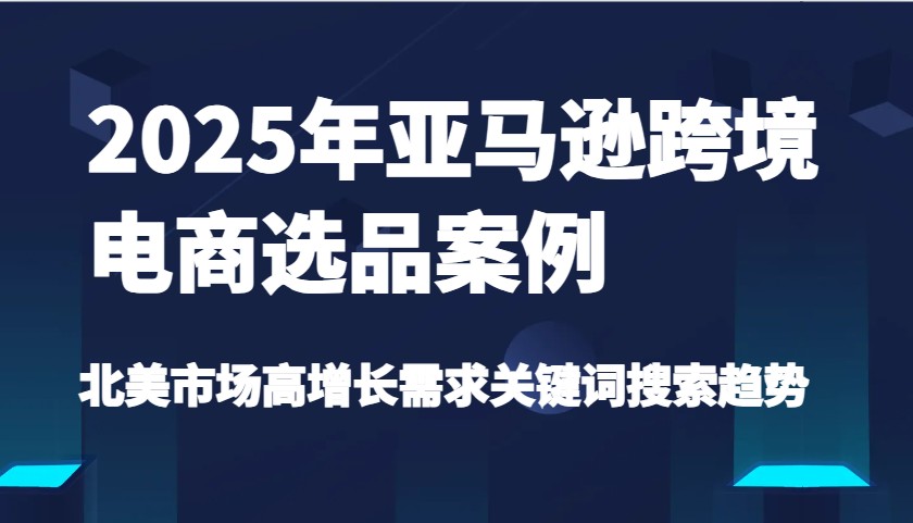 2025年亚马逊跨境电商选品案例-北美市场高增长需求关键词搜索趋势(更新) 2025年亚马逊跨境电商选品案例-北美市场高增长需求关键词搜索趋势(更新)