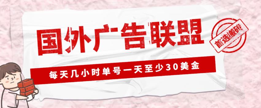 外面收费1980的最新国外LEAD广告联盟搬砖项目，单号一天至少30美金【详细玩法教程】